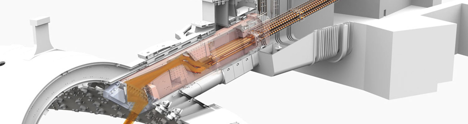 Illustration of one ITER Electron Cyclotron Upper Launcher and associated waveguide system, July 2022. ©IDOM